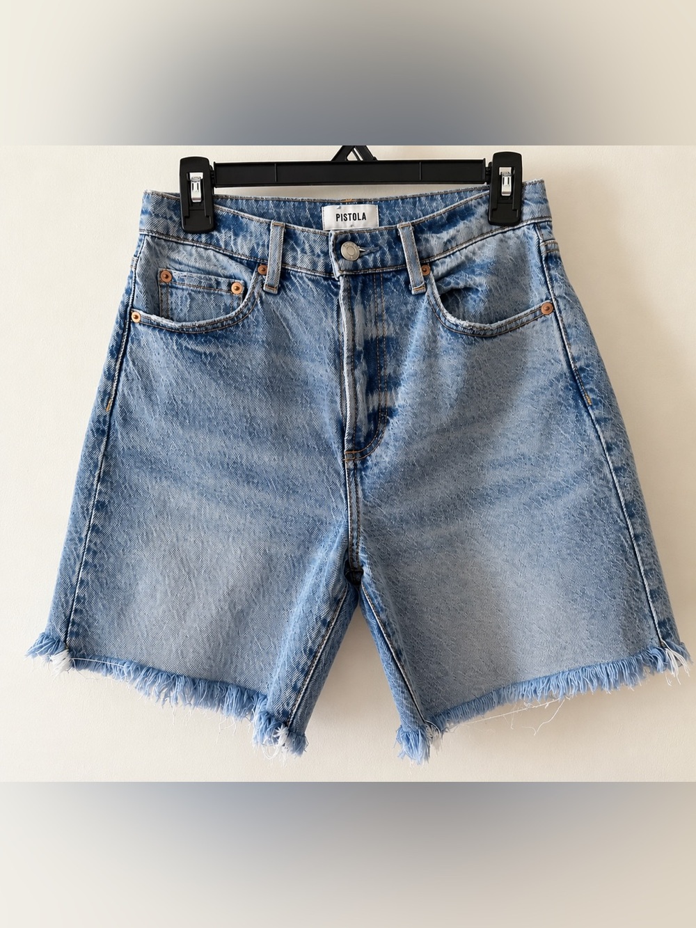Pistola Kaylee High Rise Pinched Waist Loose Denim Shorts Size 27